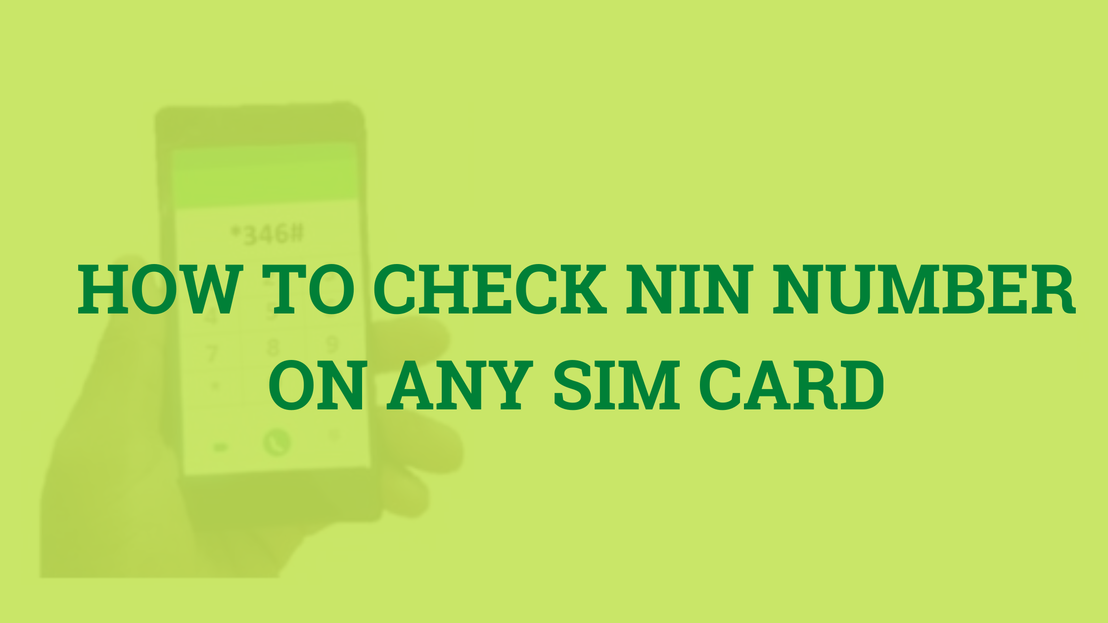how to check nin number