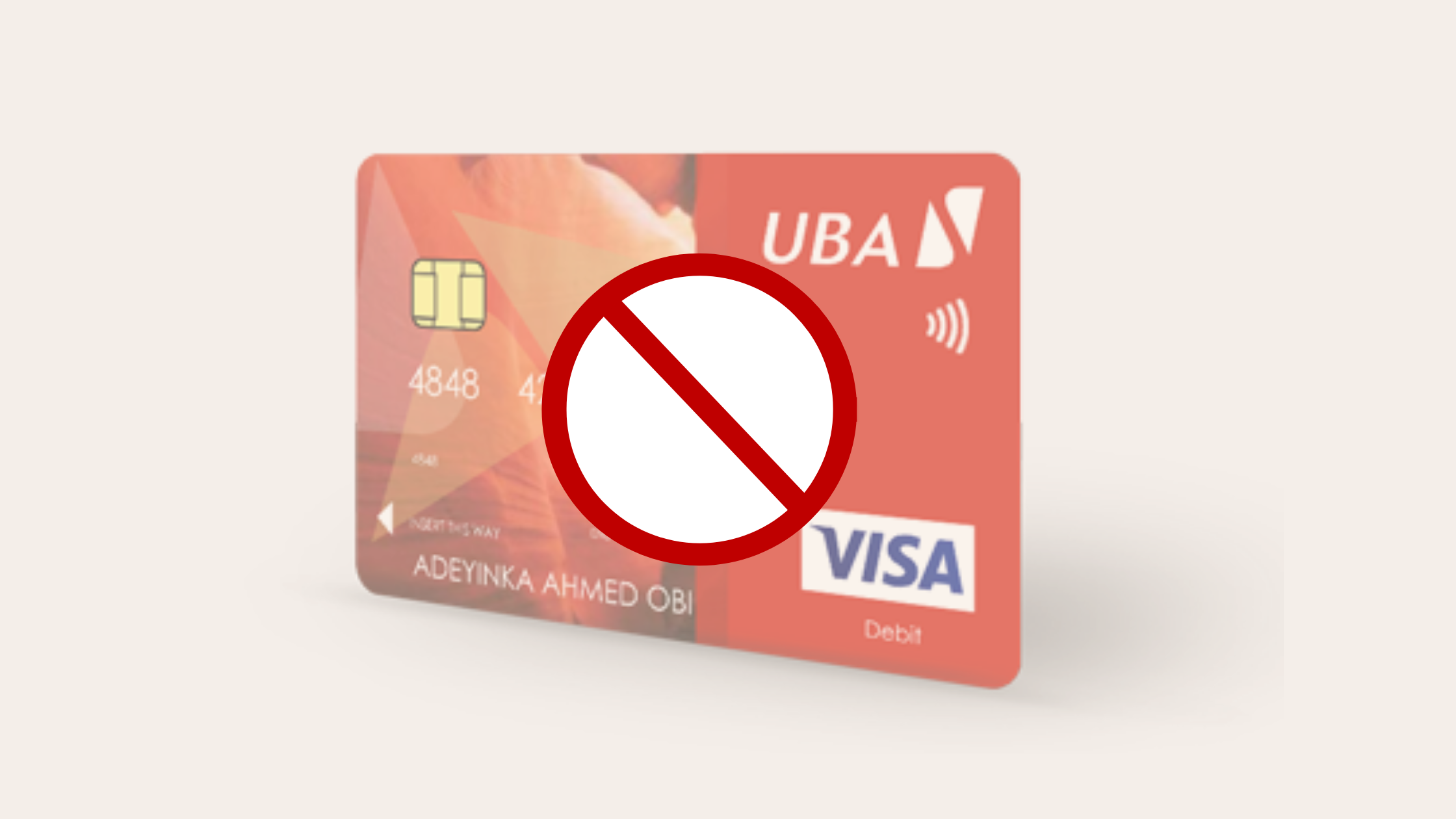 How to block UBA ATM card