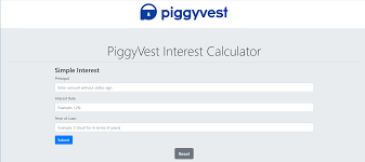 PiggyVest Interest Rate Calculator