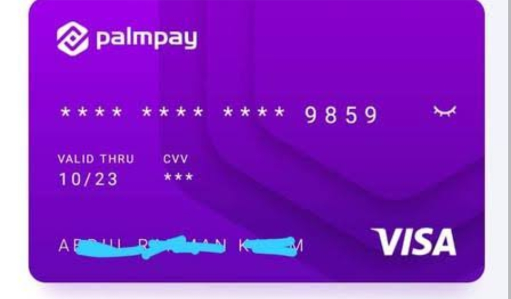 How To Get Palmpay Atm Card, Debit Card and Account Number