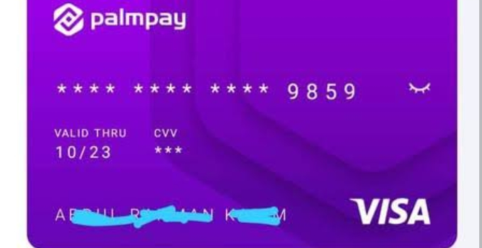 How To Get Palmpay Atm Card, Debit Card and Account Number